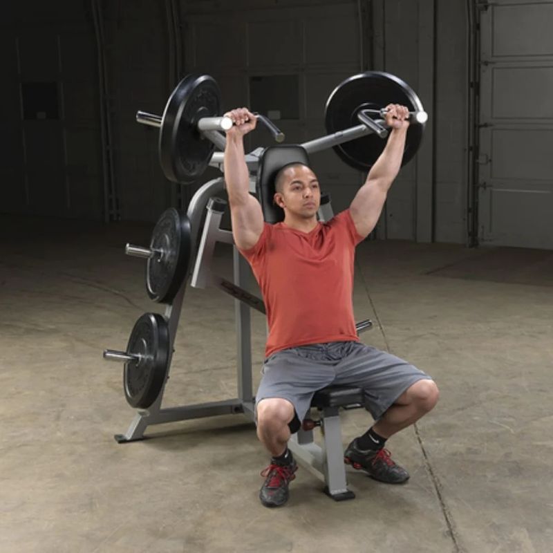 Body-Solid Pro Clubline Leverage Shoulder Press in Black