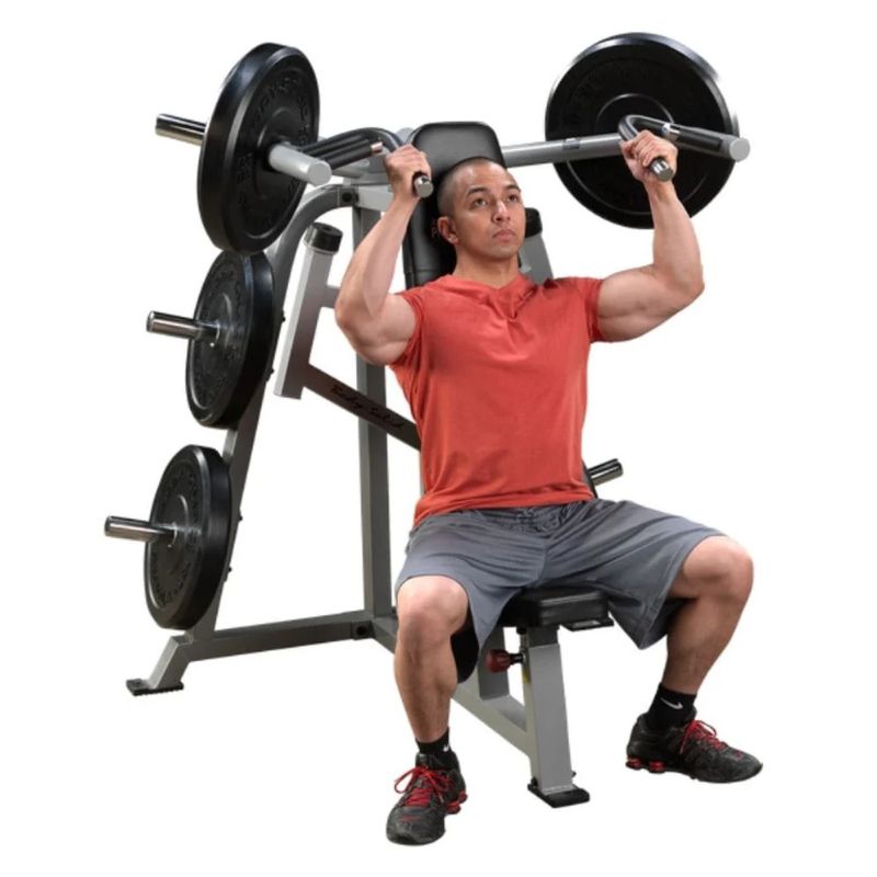 Body-Solid Pro Clubline Leverage Shoulder Press in Black