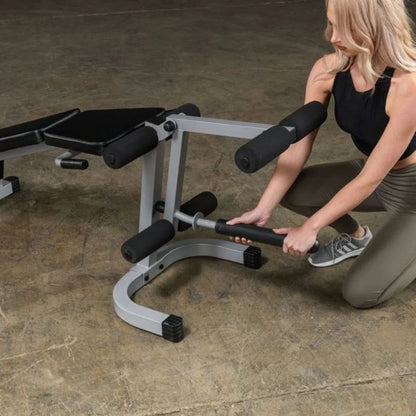 Body-Solid Powerline Leg Extension & Curl Machine in Silver