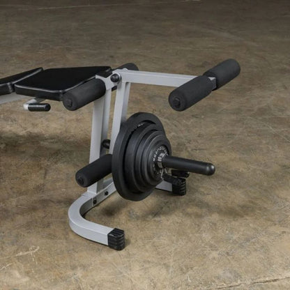 Body-Solid Powerline Leg Extension & Curl Machine in Silver