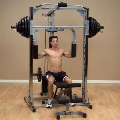Body-Solid Powerline Smith Machine Gym Bundle in Silver