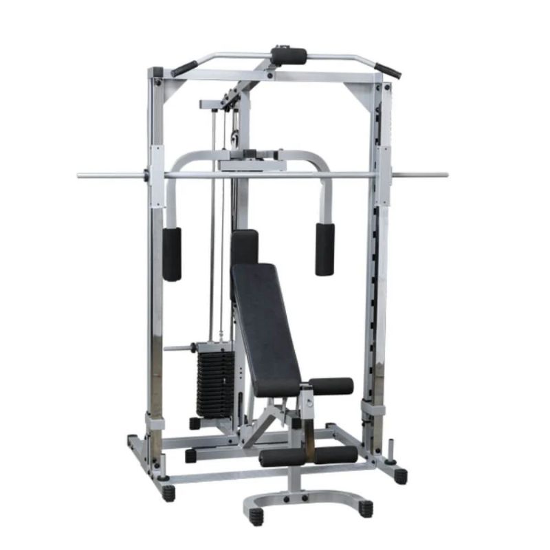 Body-Solid Powerline Smith Machine Gym Bundle in Silver