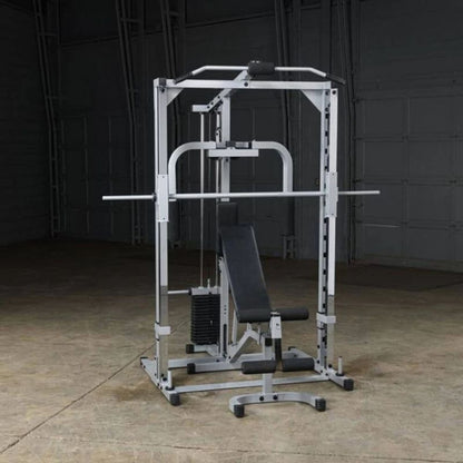 Body-Solid Powerline Smith Machine Gym Bundle in Silver