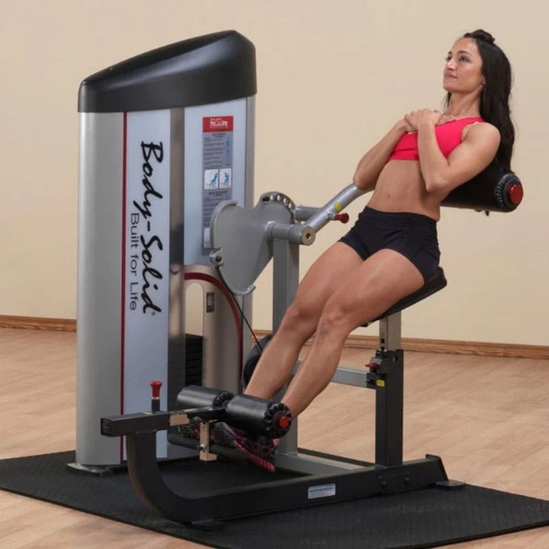 Body-Solid Pro Clubline Series II Ab and Back Machine in Silver