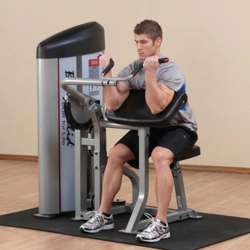 Body-Solid Pro Clubline Series II Arm Curl Machine in Silver
