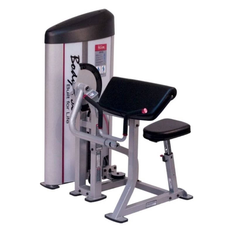 Body-Solid Pro Clubline Series II Arm Curl Machine in Silver