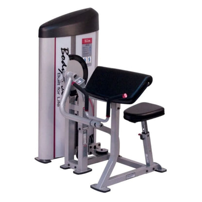 Body-Solid Pro Clubline Series II Arm Curl Machine in Silver