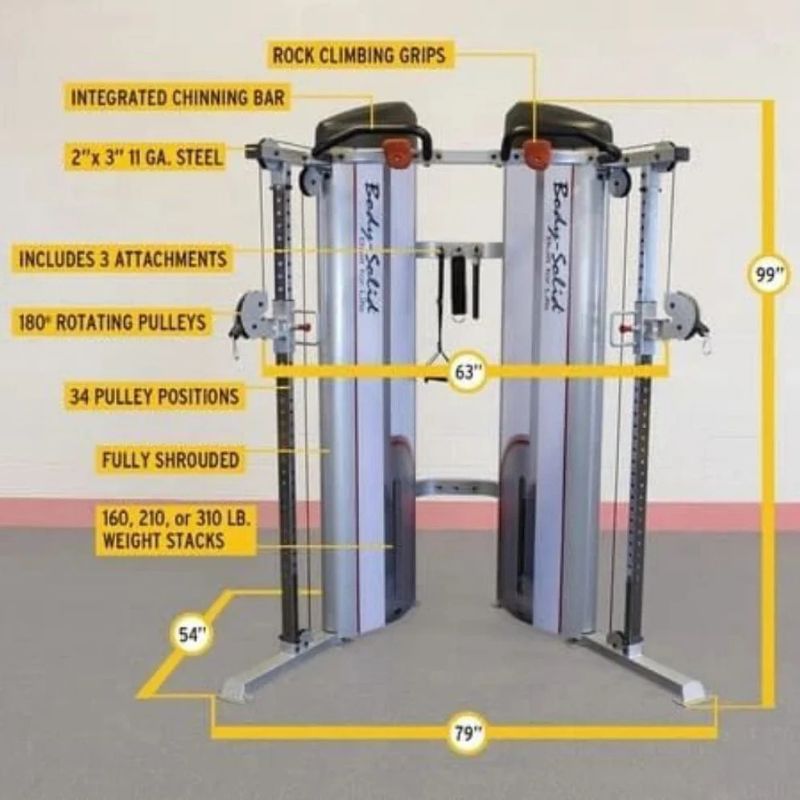 Body-Solid Pro Clubline Series II Functional Trainer in Silver