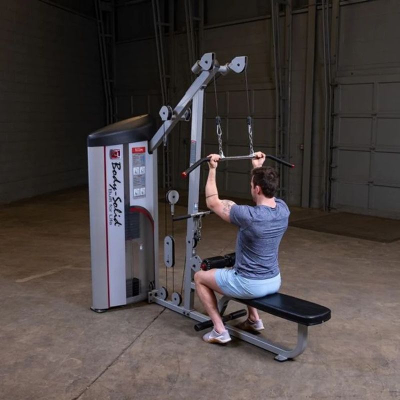 Body-Solid Pro Clubline Series II Lat Pull/Seated Row in Silver