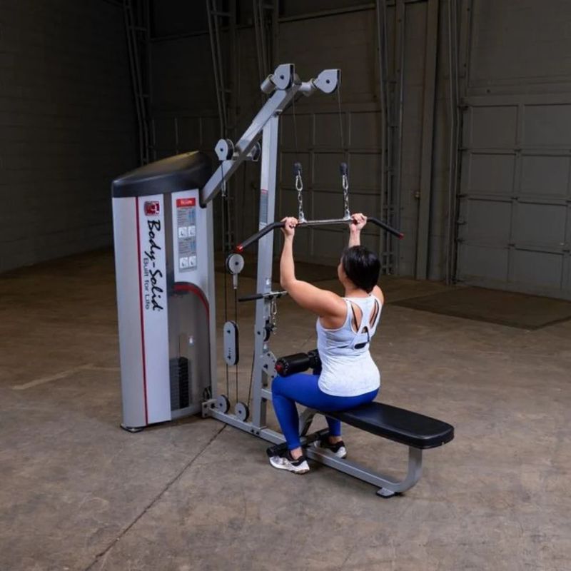 Body-Solid Pro Clubline Series II Lat Pull/Seated Row in Silver