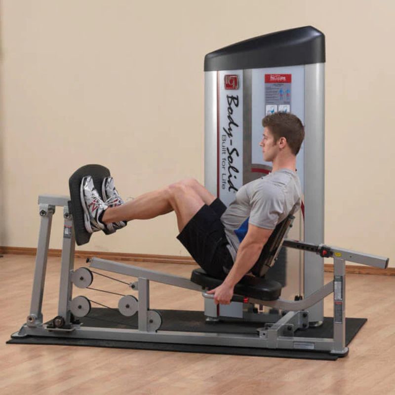 Body-Solid Pro Clubline Series II Leg Press & Calf Raise in Silver