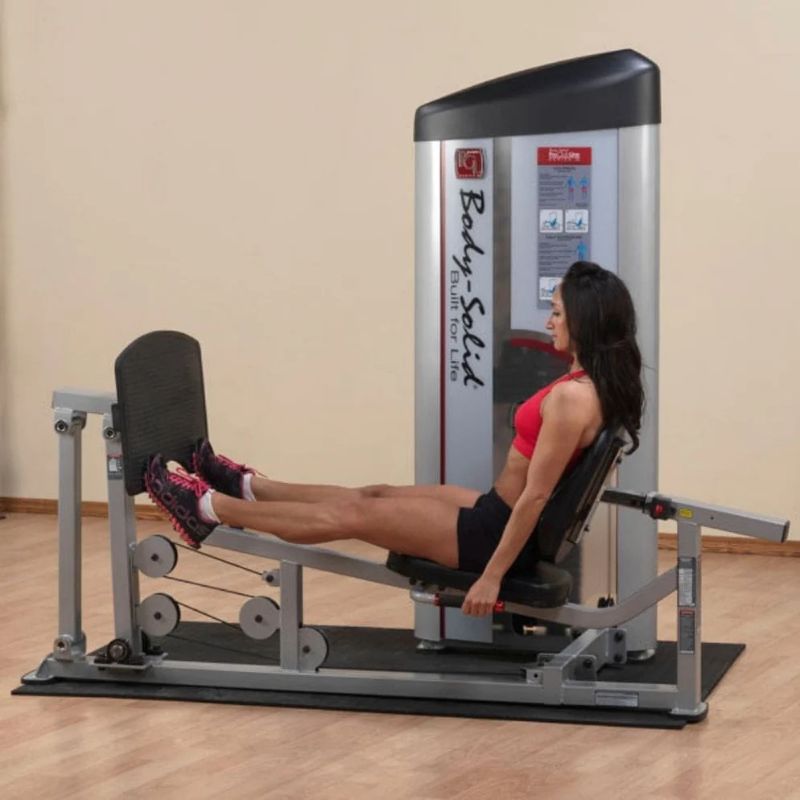 Body-Solid Pro Clubline Series II Leg Press & Calf Raise in Silver