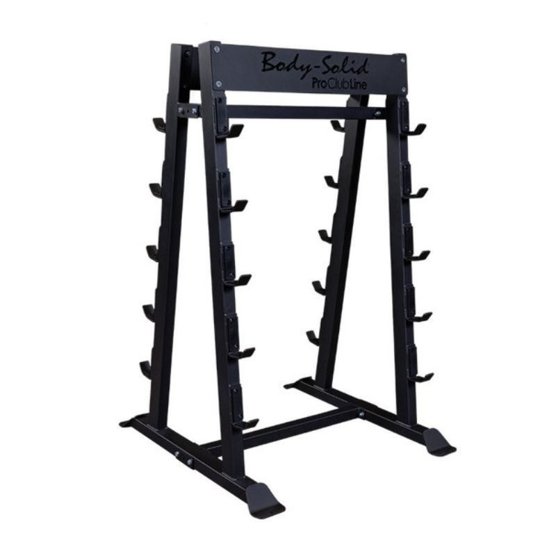Body-Solid Pro Clubline Fixed Weight Barbell Rack in Black