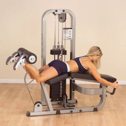 Body-Solid Pro Clubline Leg Curl Machine in Silver