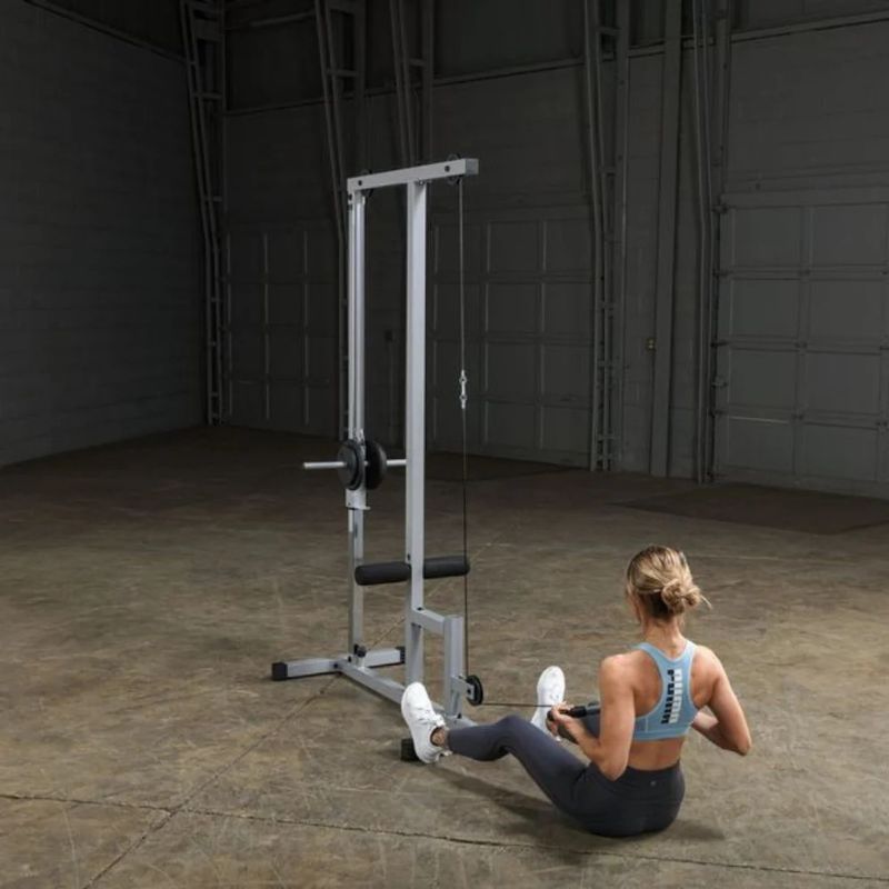 Body-Solid Powerline Lat Pull & Low Row Machine in Silver