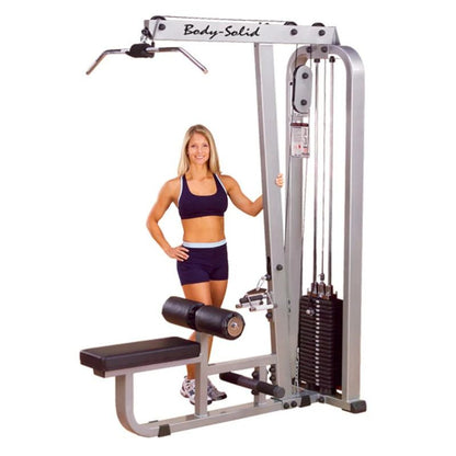 Body-Solid Pro Clubline Lat Pull/Mid Row Machine in Silver
