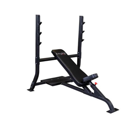 Body-Solid Pro Clubline Olympic Incline Bench in Black