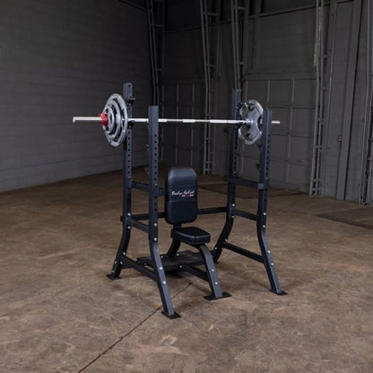 Body-Solid Pro Clubline Olympic Shoulder Press Bench in Black