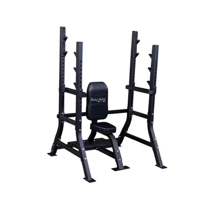 Body-Solid Pro Clubline Olympic Shoulder Press Bench in Black