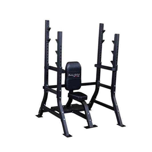Body-Solid Pro Clubline Olympic Shoulder Press Bench in Black