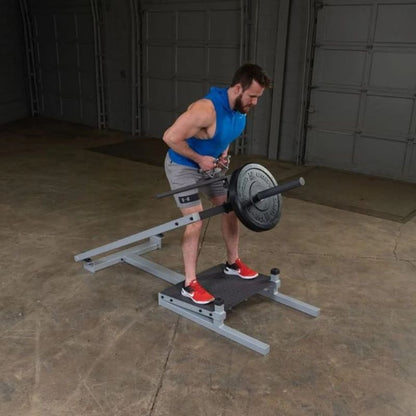 Body-Solid Pro Clubline T-Bar Row Machine in Silver