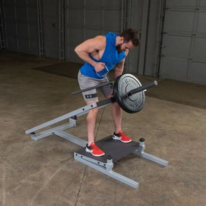 Body-Solid Pro Clubline T-Bar Row Machine in Silver