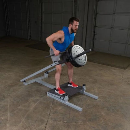 Body-Solid Pro Clubline T-Bar Row Machine in Silver