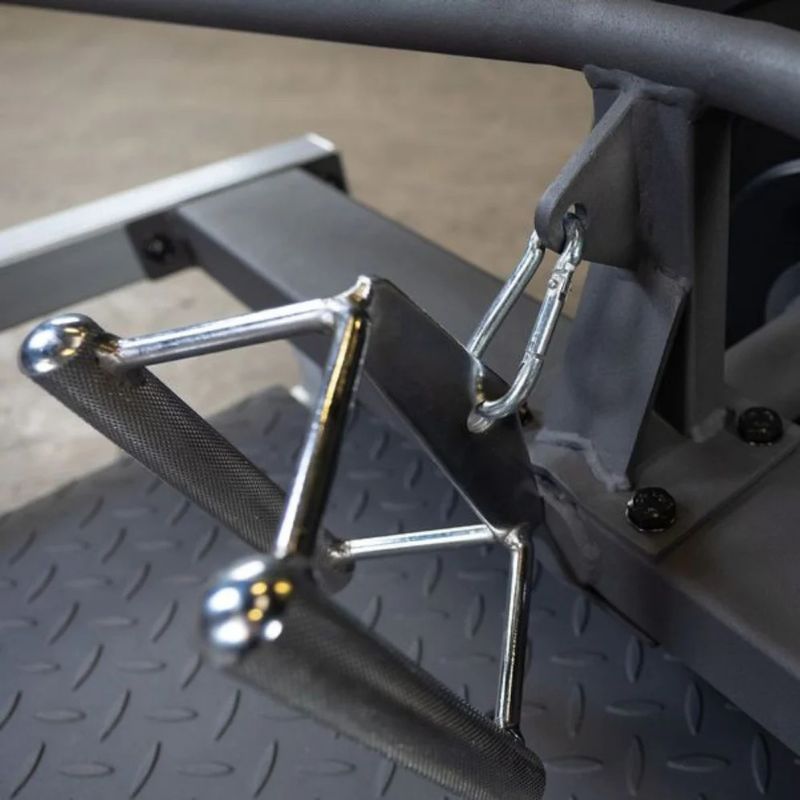 Body-Solid Pro Clubline T-Bar Row Machine in Silver