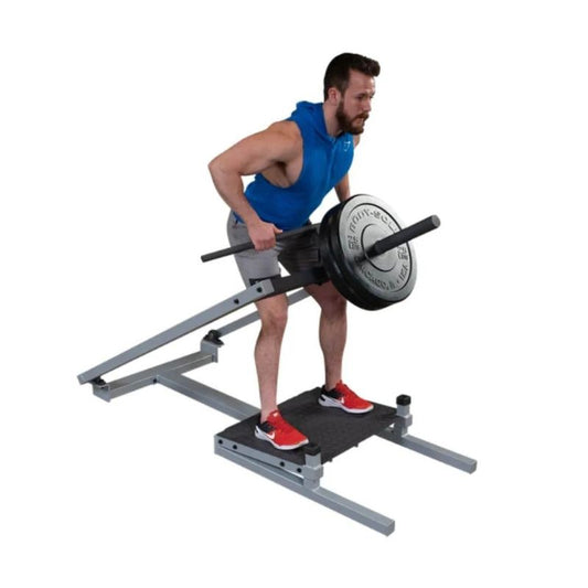 Body-Solid Pro Clubline T-Bar Row Machine in Silver