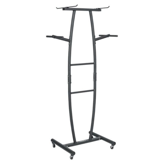 TAG Fitness Exercise Mat Rack with Wheels in Black