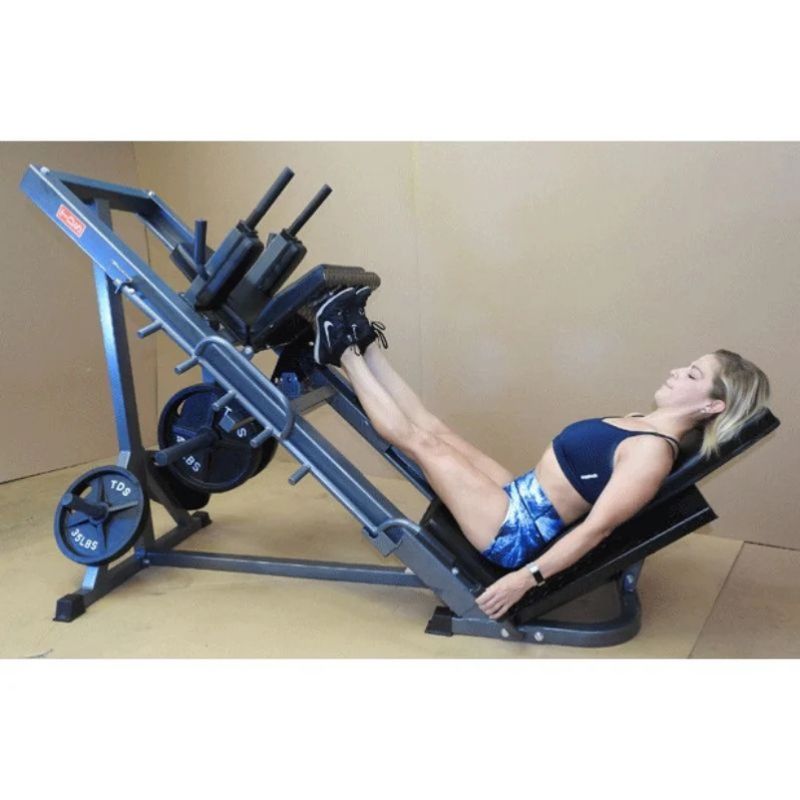 TDS Fitness Leg Press/Hip Sled Hack Squat Machine in Silver