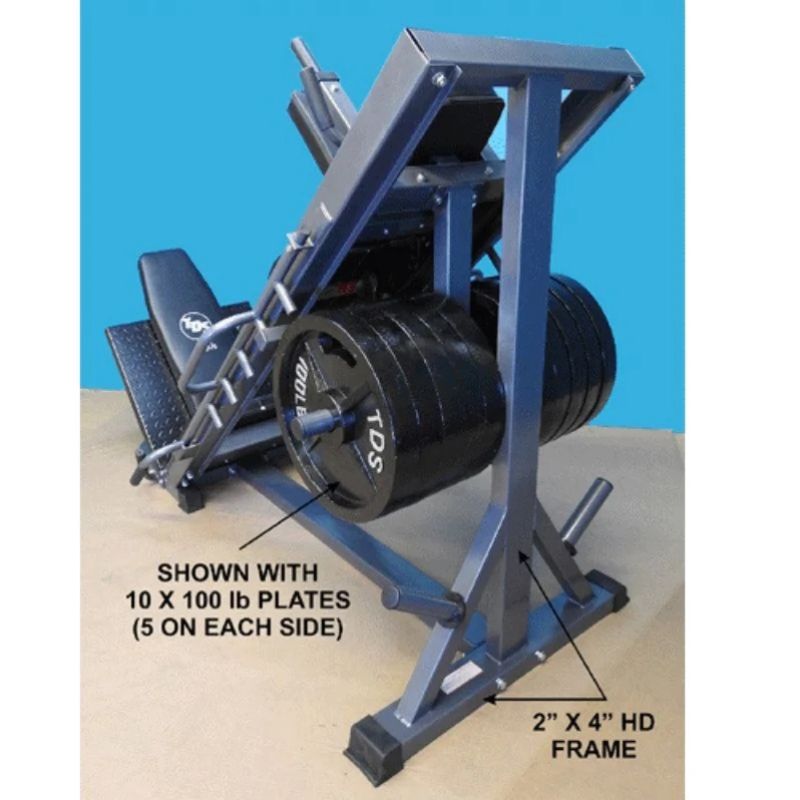 TDS Fitness Leg Press/Hip Sled Hack Squat Machine in Silver