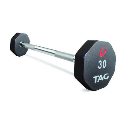 TAG Fitness 8-Sided Premium Ultrathane Fixed Barbell Set (20-110 lb)