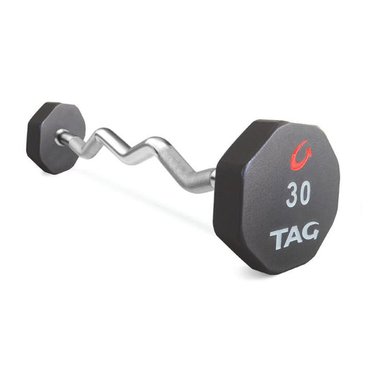 TAG Fitness 8-Sided Premium Ultrathane Fixed Barbell Set (20-110 lb)