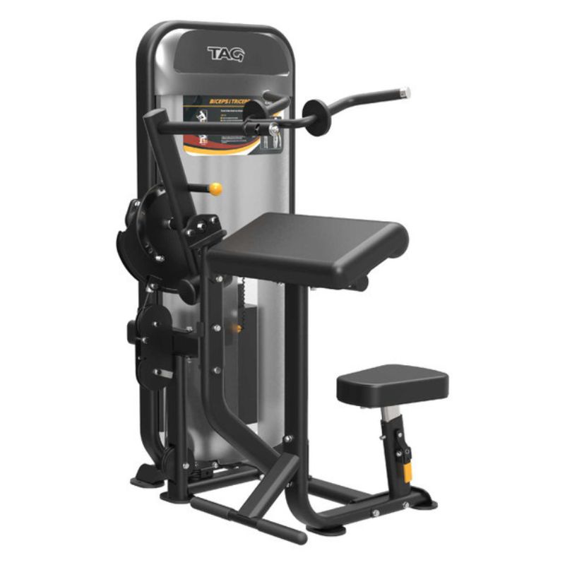 TAG Fitness Performance Line Bicep/Tricep Curl Dual Select in Black