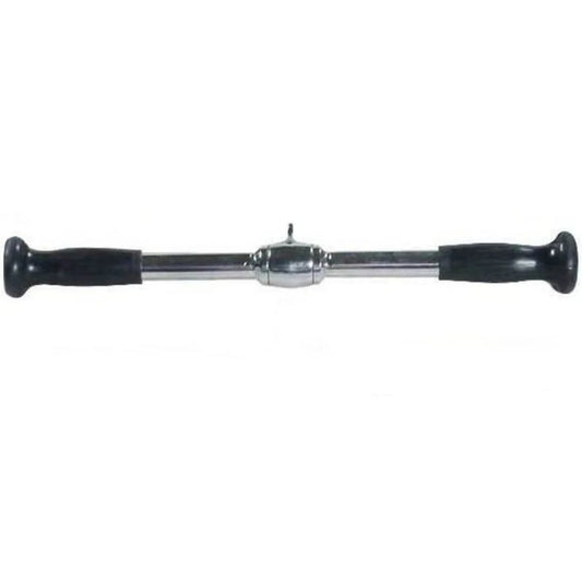 York Barbell 20" Rubber Grip Revolving Chrome Straight Bar