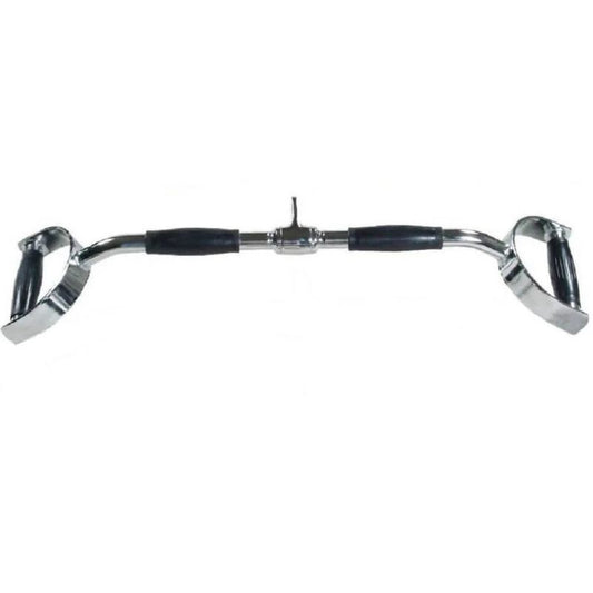 York Barbell 24" Rubber Grip Revolving Pro Style Chrome Lat Bar