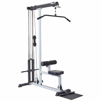 York Barbell FTS Lat Plate-Loaded Lat Pulldown & Row Machine in White