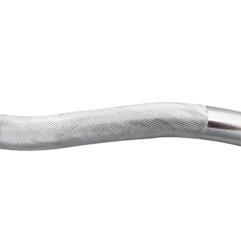 York Barbell E-28" Solid Steel Revolving Curl Bar in Chrome