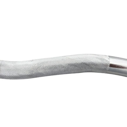 York Barbell E-28" Solid Steel Revolving Curl Bar in Chrome