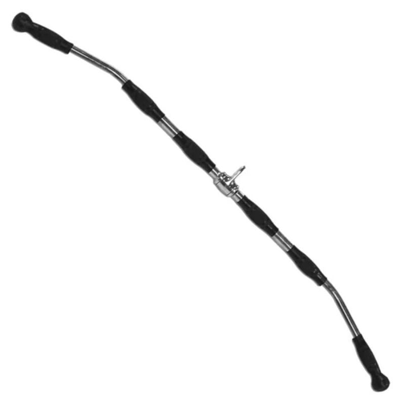Body-Solid Tools Pro-Grip Chrome Lat Bar with Rubber Grips