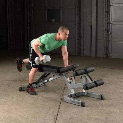Body-Solid Flat Incline Decline Bench in Silver