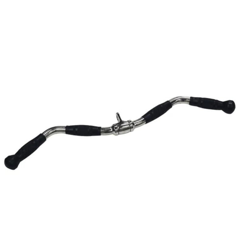 Body-Solid Tools Rubber Grip Revolving Chrome Curl Bar