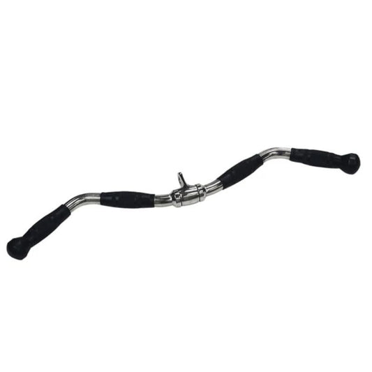 Body-Solid Tools Rubber Grip Revolving Chrome Curl Bar