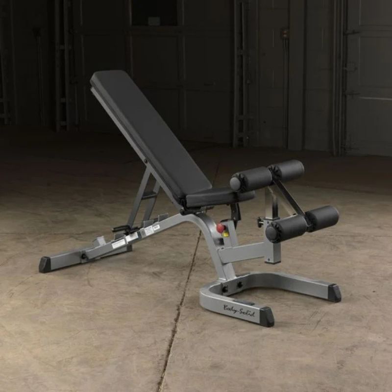 Body-Solid Flat Incline Decline Bench in Silver