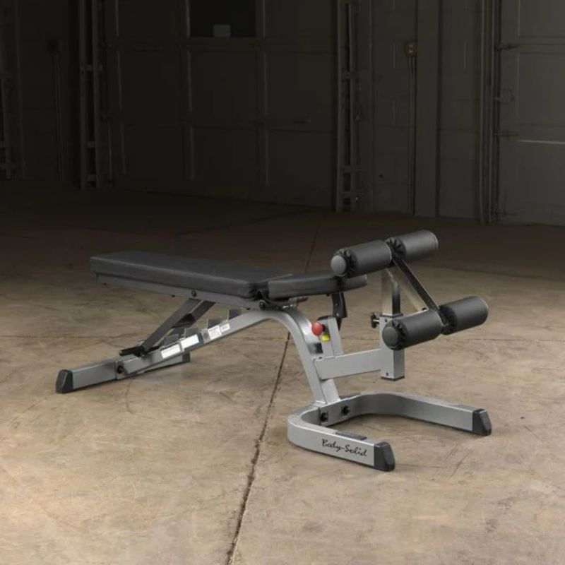 Body-Solid Flat Incline Decline Bench in Silver