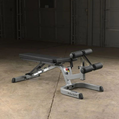 Body-Solid Flat Incline Decline Bench in Silver