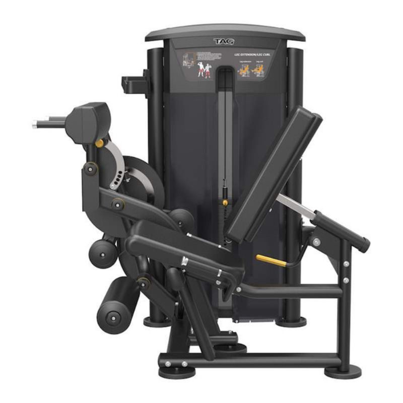 TAG Fitness Leg Extension & Curl Machine Dual Select in Black