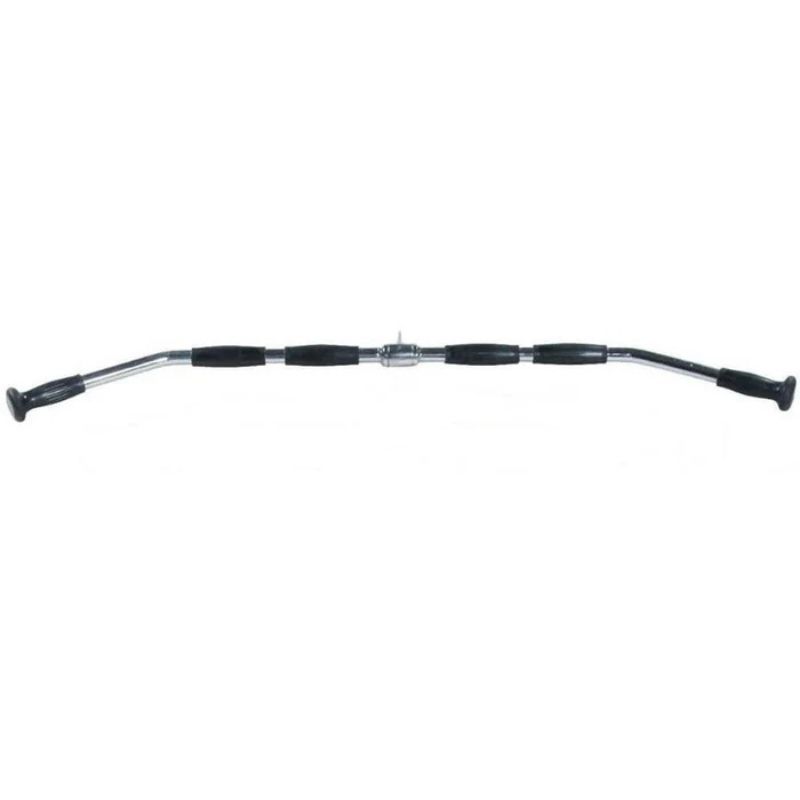York Barbell 36" Rubber Grip Revolving Chrome Lat Bar