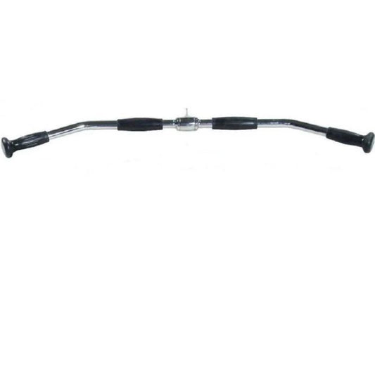 York Barbell 48" Rubber Grip Revolving Chrome Lat Bar